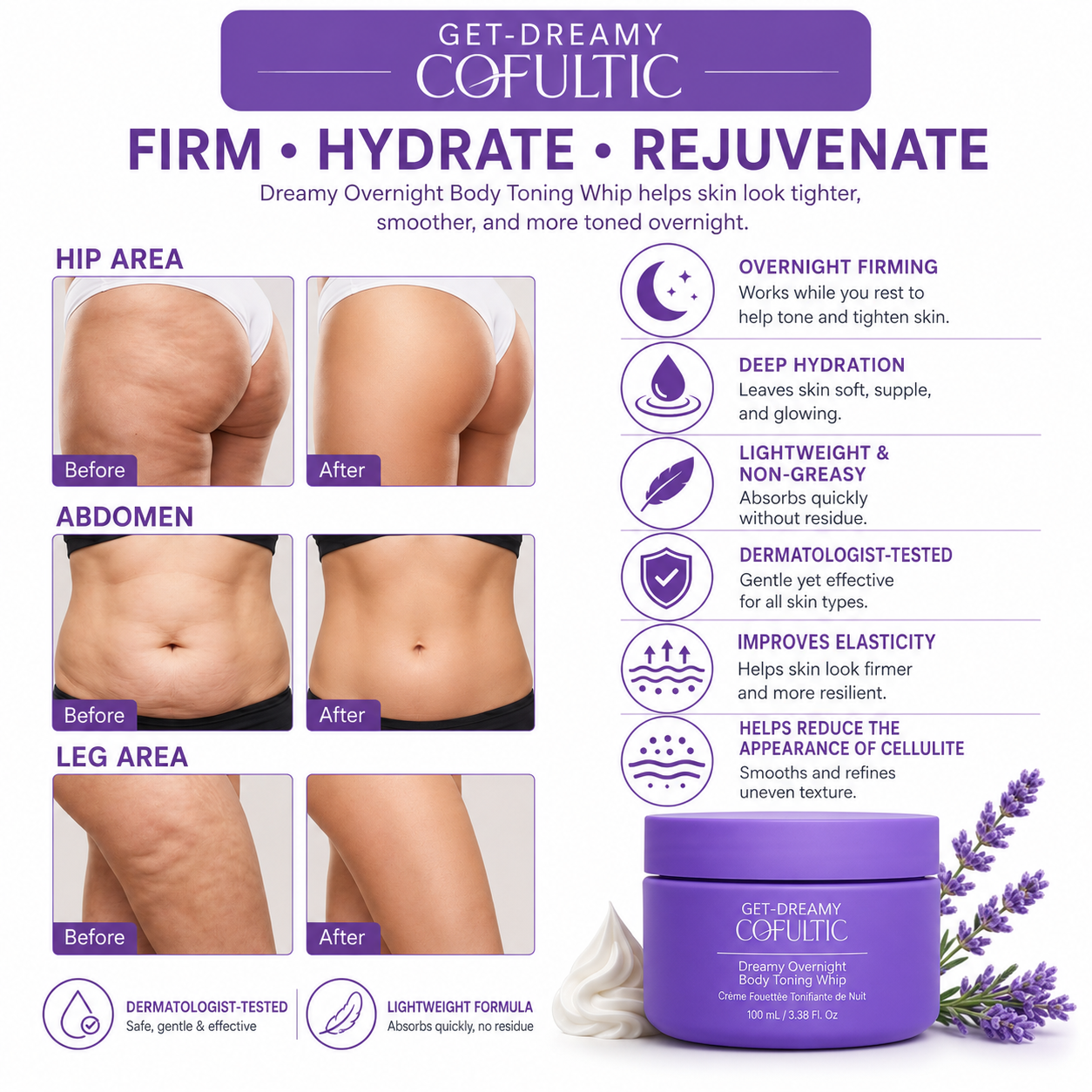 COFULTIC Sculpt Night Sleep Anti Cellulite Sculpting & Tightening Cream